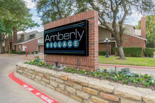 Sign at Amberly Village Townhomes, Texas, 75040