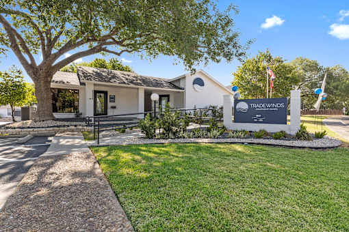 Welcoming Signage at Tradewinds, Texas