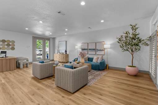 Modern Living Room at Summerstone Apartments, Bedford, Texas