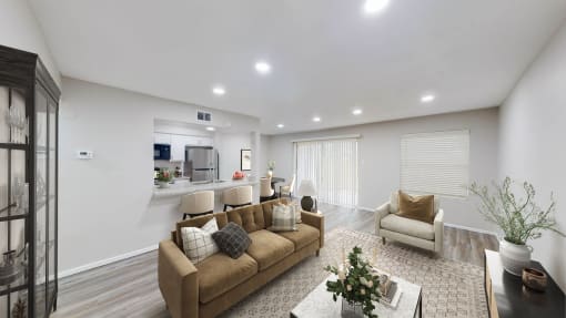a living room with couches and chairs at The Frederick, Texas