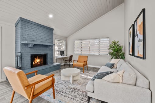Fireplace Living at The Frederick, Texas