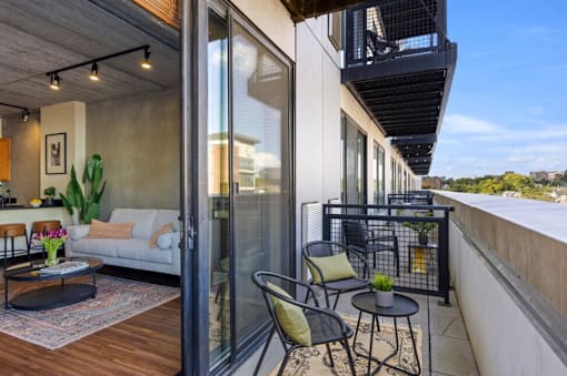 Large Private Balconies and Terraces Available