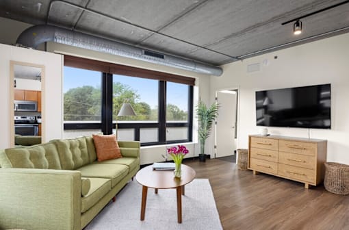 Beautiful Living Area with Large Windows