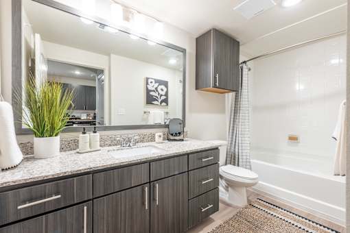 Granite Counters & Framed Mirrors in North Austin at Avery Ranch, Austin