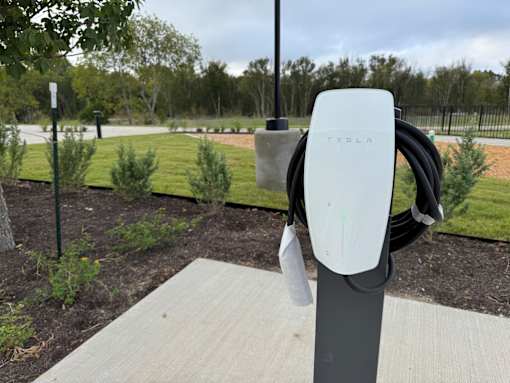 Tesla EV Charging Stations at ThreeTwenty at the Vybe Apartments, Kyle, TX, 78640