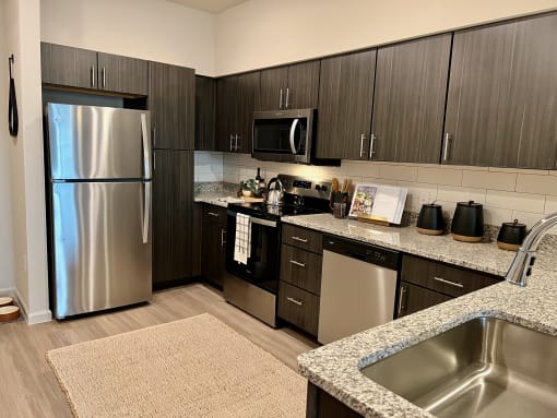 Granite Counters & Stainless Steel Appliances at Delco Flats, Austin, 78717