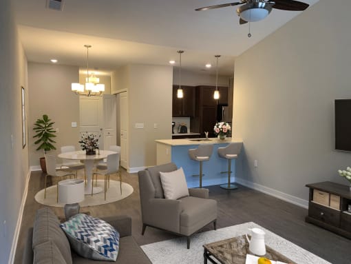 Elite One Bed Open Floor Plan at Emerald Creek Apartments, Greenville