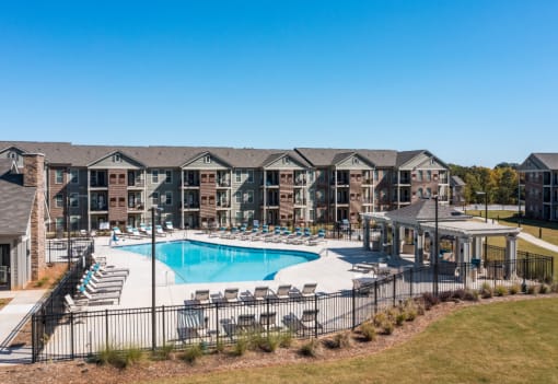 Sparkling Outdoor Swimming Pool at Emerald Creek Apartments, South Carolina