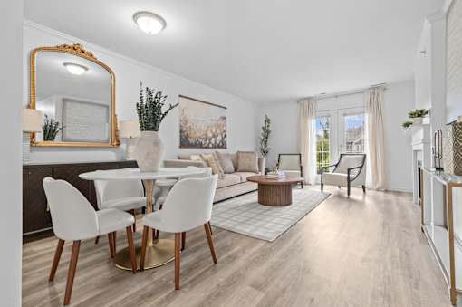 Open concept living and dining area at Regents Club of Troy Apartments, Troy, 48084
