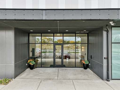 Entrance at Lafayette West Apartments, Detroit, 48207