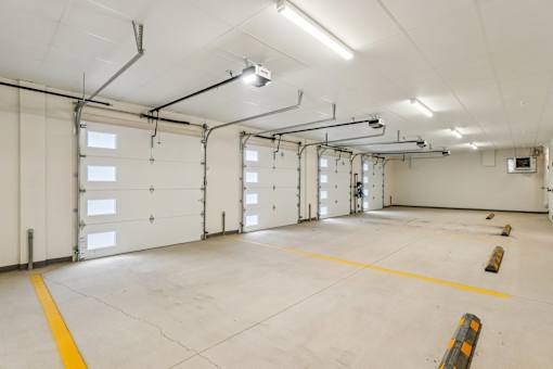 Large empty garage at Lafayette West Apartments, Michigan, 48207