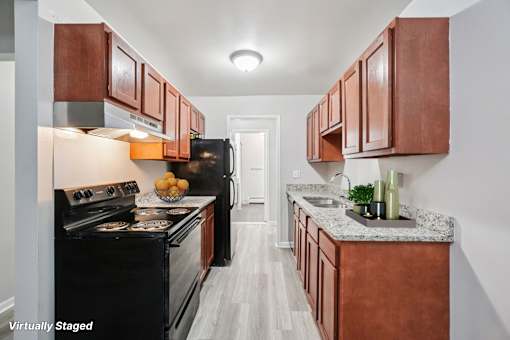 Modern Kitchen at The Loop on Greenfield Apartments, Oak Park