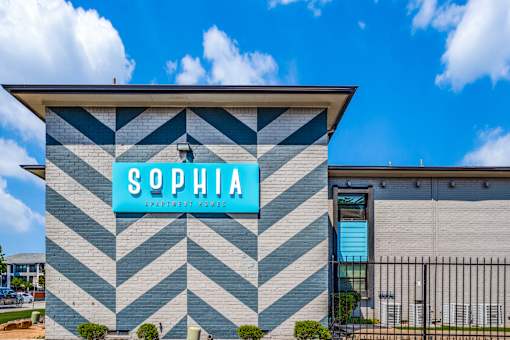A building with a sign that says "SOPHIA" on it.