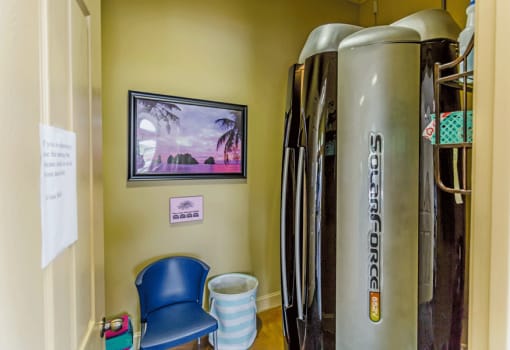 Tanning bed area