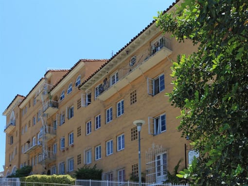 Side of building with windows