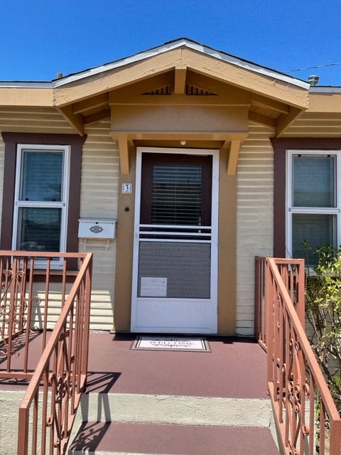 Entrance of building