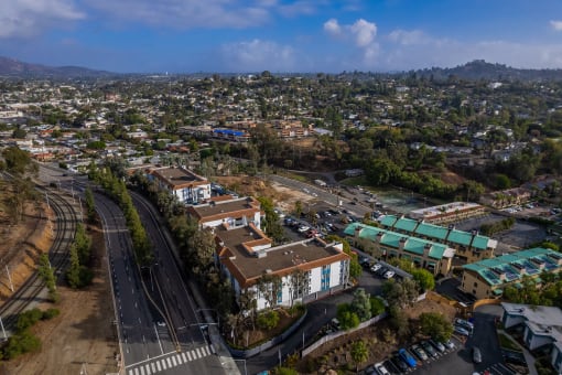 an aerial view of the city of culver city