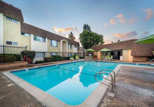 our apartments have a large swimming pool for residents to enjoy