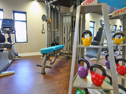 Workout Room at Oasis at Lake Encino Apartments, Encino