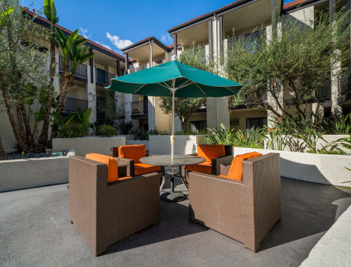 Courtyard seating area