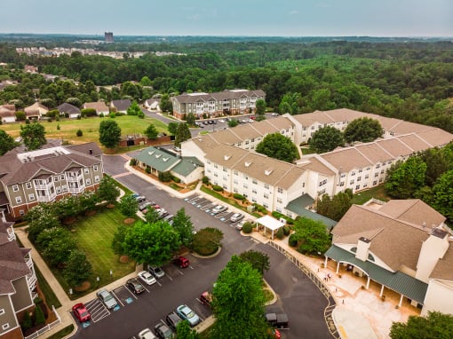 Aerial View at The Dorchester & Manor, Pineville, 28134