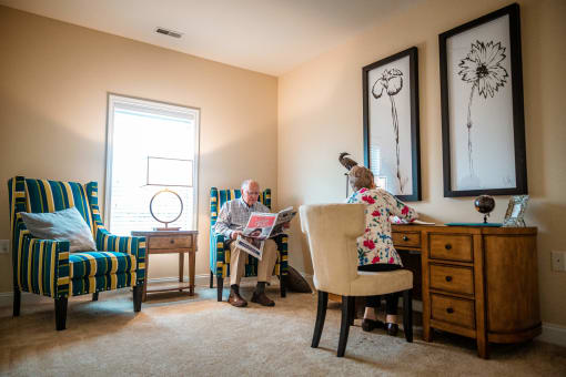 Reading Area at The Dorchester & Manor, Pineville, 28134