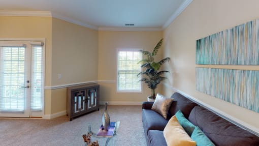 Living Room With Fireplace at The Dorchester & Manor, North Carolina