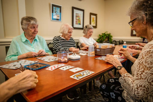 Playing Cards at The Dorchester & Manor, Pineville, North Carolina