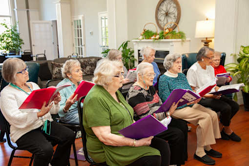 People singing at The Carillon, Greensboro, NC, 27455