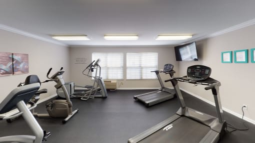 Fitness Center With Modern Equipment at The Dorchester & Manor, Pineville, NC, 28134