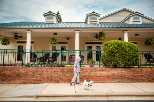 Woman Walking Dog at The Dorchester & Manor, Pineville, NC, 28134