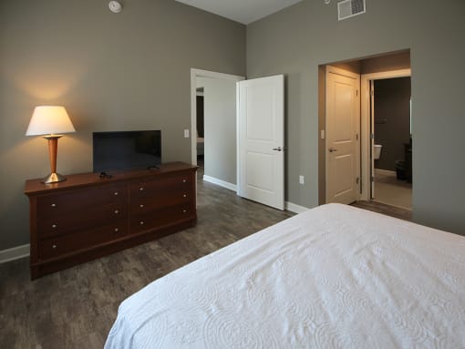 Master Bedroom at The Residences At Hanna Apartments, Cleveland