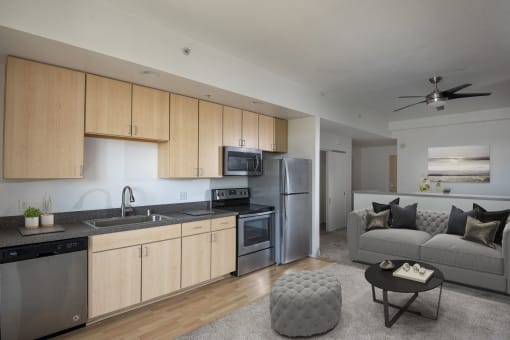 Kitchen and dining area at Vendome Place, San Jose, CA 95110