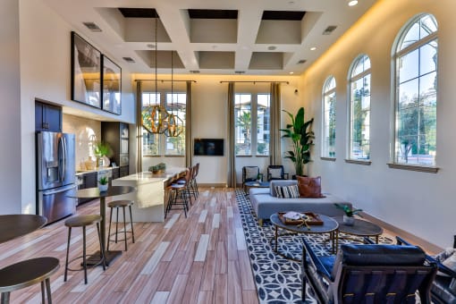 capriana resident club and open kitchen at Capriana at Chino Hills, California, 91709