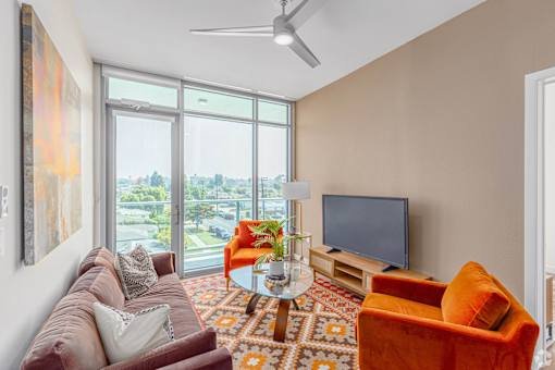 Spacious Living Room at Casa Estilo Apartments, California