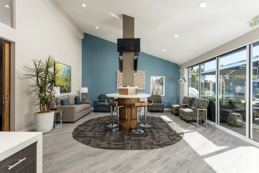 Indoor community living area with TV's at Pointe Niguel, Laguna Niguel, 92677