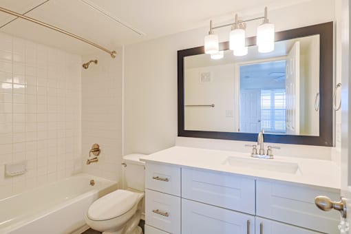 Bathroom with sink, toilet and bathtub