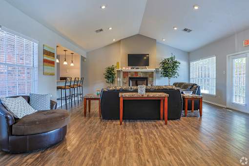 Clubroom with TV and couch