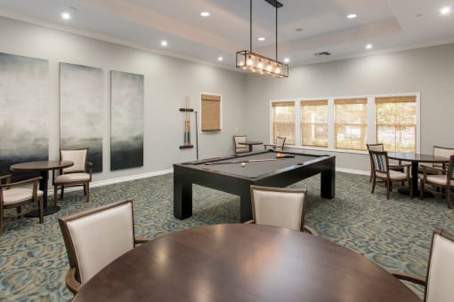 FountainGlen Grand Isle Billiard Room at 55+ FountainGlen Grand Isle, Murrieta, 92562