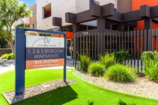 cv valley village entry sign
