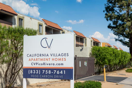 california villages pico rivera sign and entryway