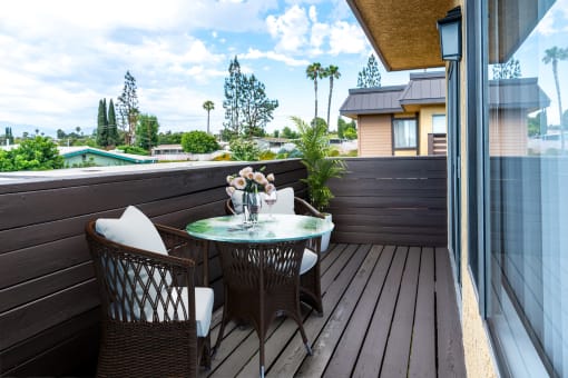 furnished balcony