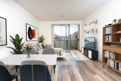 furnished living room