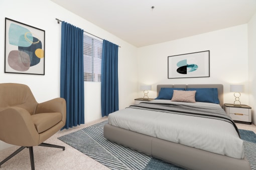 furnished bedroom
