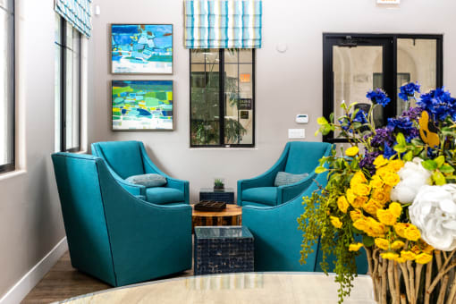 Decorated Lounge Area at Dobson 2222, Chandler, AZ, Arizona