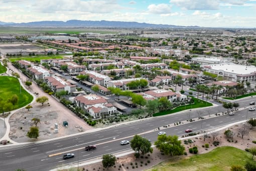 City aerial view at Dobson 2222, Chandler, Arizona