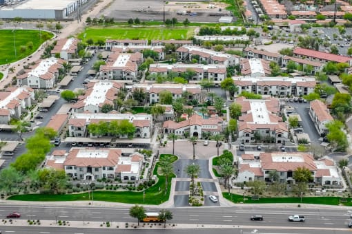 Aerial view of a suburb of a city at Dobson 2222, Chandler, AZ, Arizona