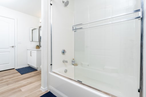 Bathroom With Bathtub and a shower at Dobson 2222, Chandler, AZ, Arizona, 85286