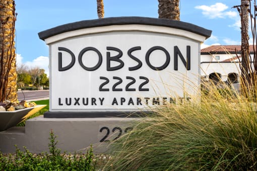 Decorated Entry Sign at Dobson 2222, Chandler, AZ, Arizona, 85286