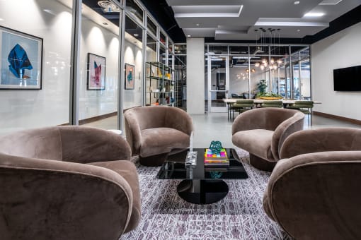 a view of the lobby at 353 sacramento street